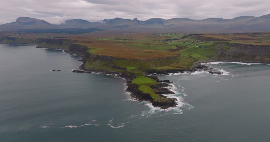 Aerial view on The Brother’s Point, Isle of Skye, Scotland