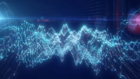 Mesmerizing blue luminescent waveforms creating a digital, futuristic look with a sense of technology and sound energy, video in high quality 4k, motion design - Powered by Shutterstock - Get 15% off with code: PIKWIZARD15