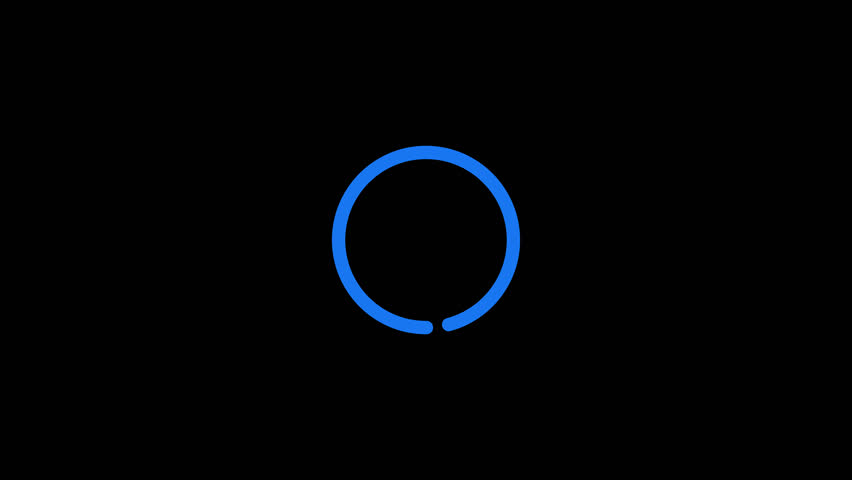 Circle loading bar animation on a transparent background. new alpha loading bar