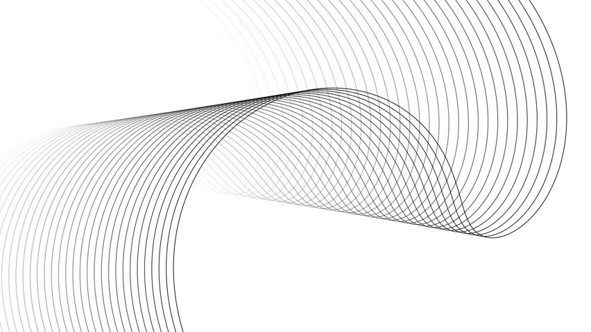Black color line wave motion on white background