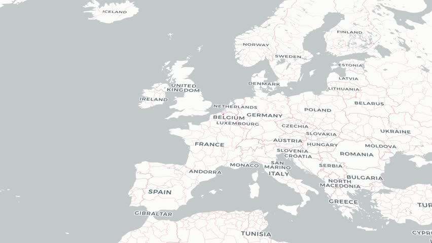 Ghent Map Animation Dynamic map animation reveals the historic city of Belgium.