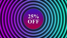 Digital flash Sale discount 25 Percent offer with spiral Animation background. animated 25% discount animation. - Powered by Shutterstock - Get 15% off with code: PIKWIZARD15