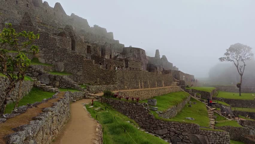 Machu Picchu ancient city view from Huchu