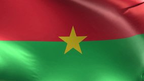 Burkina Faso flag waving perfect loop 4K - Powered by Shutterstock - Get 15% off with code: PIKWIZARD15