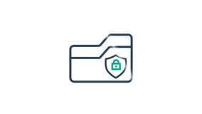 Data security animated icon. animated icon related to protect, data analytics. suitable for user interface, provide visual feedback and more. animation with transparent background - Powered by Shutterstock - Get 15% off with code: PIKWIZARD15
