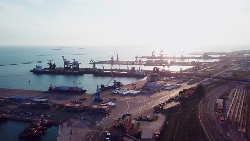 City of Taranto, Italy - Cityscape, City on Water, Industrial Harbor