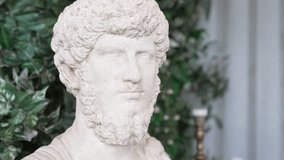 detailed marble bust of Marcus Aurelius, the Roman emperor and Stoic philosopher, in a classical setting - Powered by Shutterstock - Get 15% off with code: PIKWIZARD15