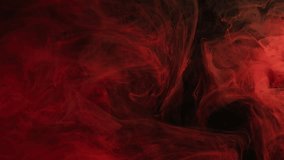 Mystical smoke. Art mist. Curly watercolor red fume layers in dark deep water abstract background. Paint veil mix flow defocused wave. - Powered by Shutterstock - Get 15% off with code: PIKWIZARD15