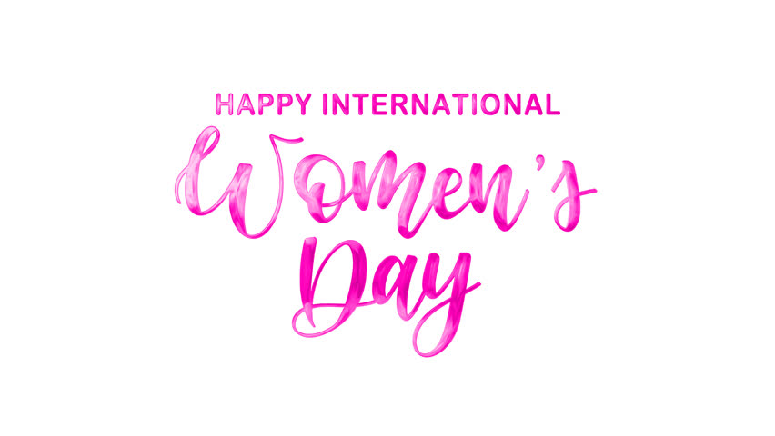 Happy International Women's Day Text Animation, suitable for social media posts, blog graphics, and empowering advertising campaigns targeting women.