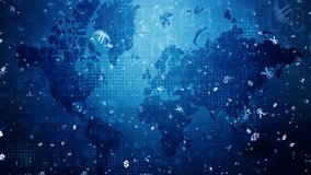 Global Currency Market Visualization with Digital Symbols and Binary Data Overlapping a Stylized World Map - Abstract Digital Economy Concept - Powered by Shutterstock - Get 15% off with code: PIKWIZARD15