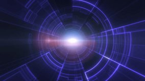 Purple neon tunnel with glowing concentric lines and radiant central light, evoking a sci-fi, immersive atmosphere with a futuristic and digital appeal background, video in high quality 4k, motion des - Powered by Shutterstock - Get 15% off with code: PIKWIZARD15