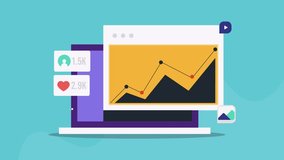 Social media post audience engagement analytics, Social media post with high engagement rate, Social media analytics - 2d animation video clip - Powered by Shutterstock - Get 15% off with code: PIKWIZARD15