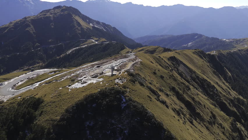 Hehuanshan, , Nantou County, Taiwan 合歡山,台灣(aerial Shot)- 4K HDR