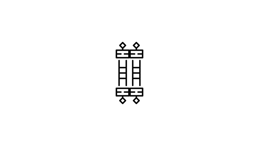 Old scroll animated icon in linear style 