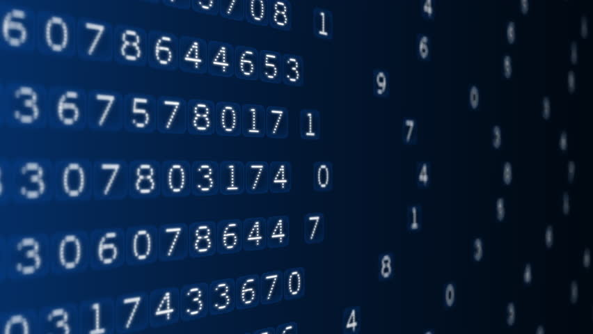 encrypted numeric code authentication cyber security concept video background random numbers