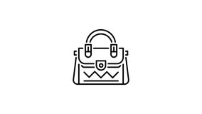 Woman handbag animated icon in line style  - Powered by Shutterstock - Get 15% off with code: PIKWIZARD15