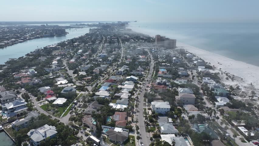 Clearwater Skyline At Clearwater Florida United States. Aerial View Of A High-Rise Buildings And Traffic Showcasing Urban Life. Paradise Island Skyline Season Vibrant.