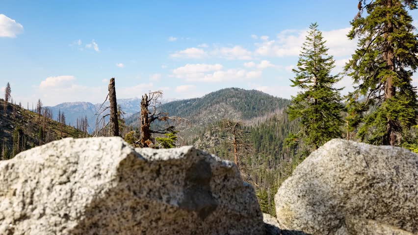 Time lapse of the rugged landscape of Kings Canyon National Park in California