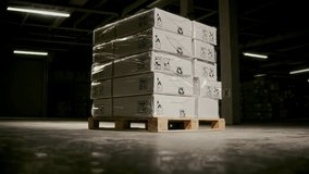 A meticulously organized and arranged pallet of various types of boxes sitting in a spacious, welllit warehouse. 3D Illustration - Powered by Shutterstock - Get 15% off with code: PIKWIZARD15