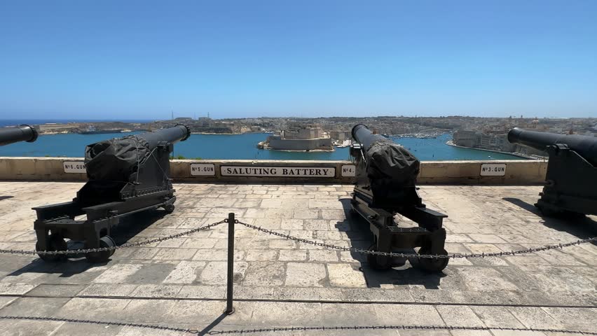 Saluting Battery in Valletta, Malta