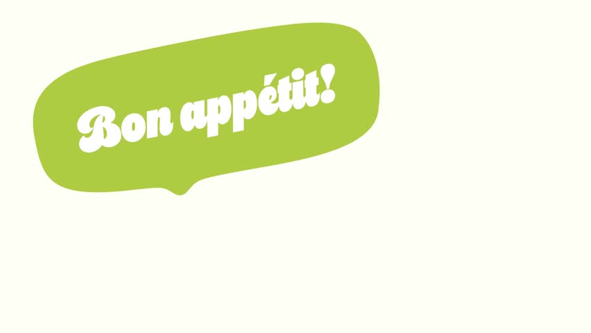 Animated Enjoy Your Meal greetings in multiple languages with colorful speech bubbles. Includes Bon Appétit, Guten Appetit, Itadakimasu and more. Perfect for food multicultural content, restaurants an - Powered by Shutterstock - Get 15% off with code: PIKWIZARD15