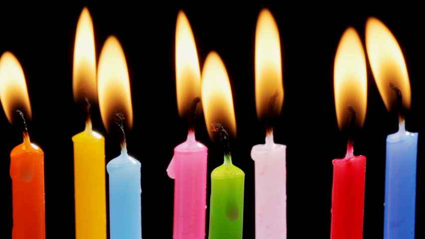 Colorful birthday candles