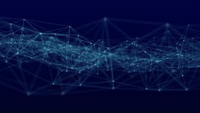 Abstract plexus triangles Abstract geometric particles and lines. Network connection big data. Cyber technology background. digital line landscape, dust particle mesh pattern low poly geometric design - Powered by Shutterstock - Get 15% off with code: PIKWIZARD15