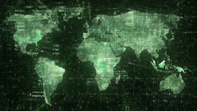Digital Globe with Binary Code and HUD Animation - Powered by Shutterstock - Get 15% off with code: PIKWIZARD15