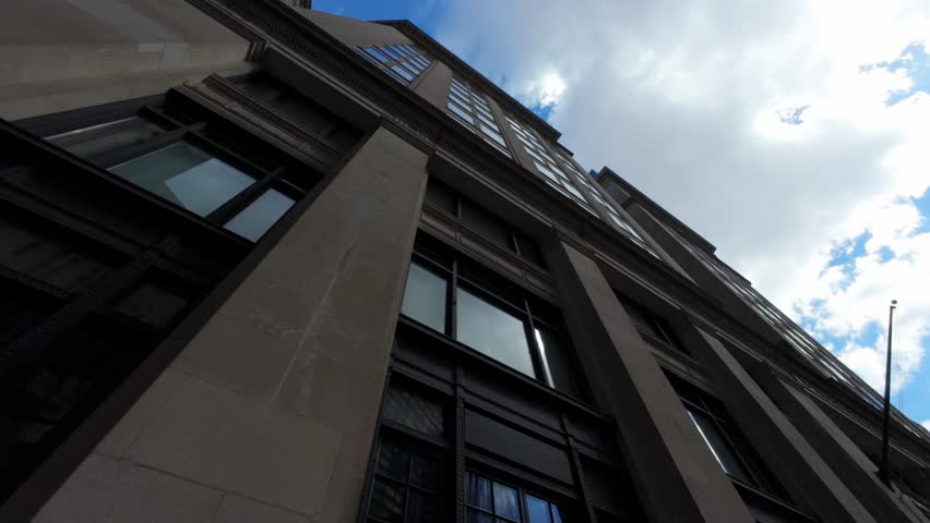 Boston Architecture, Looking Up at a Classic Building Facade