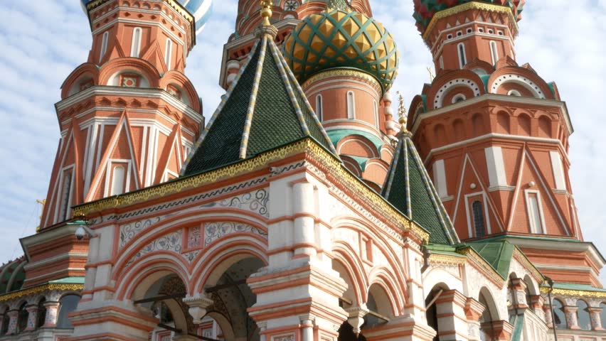 Moscow Red Square, view of St. Basil's Cathedral