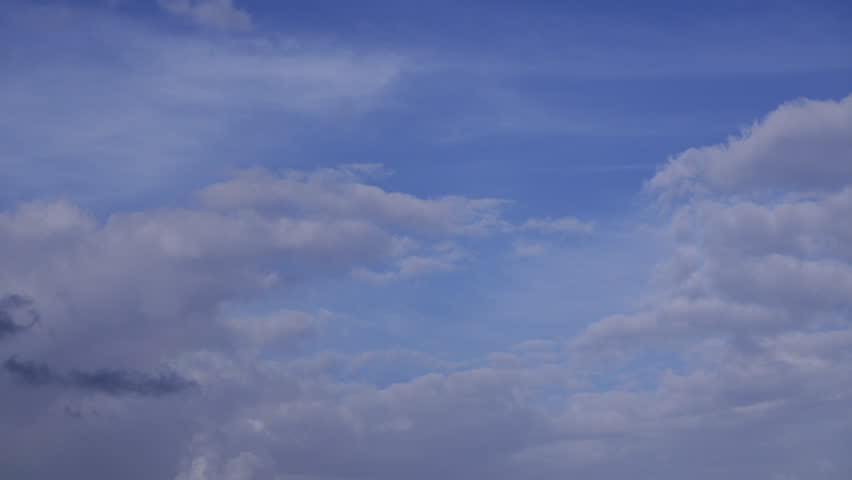 Partly cloudy sky in the Caribbean, time lapse