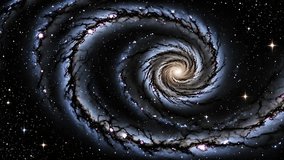 this stunning spiral galaxy features an intricate spiral arm structure, a bright galactic center, and dark dust lanes dancing among the sparkling stars. - Powered by Shutterstock - Get 15% off with code: PIKWIZARD15