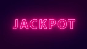 Animated glowing flickering neon inscription jackpot . 2d Animation - Powered by Shutterstock - Get 15% off with code: PIKWIZARD15