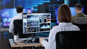 Monitor Control Server At Data Center. KPI Dashboard - Powered by Shutterstock - Get 15% off with code: PIKWIZARD15