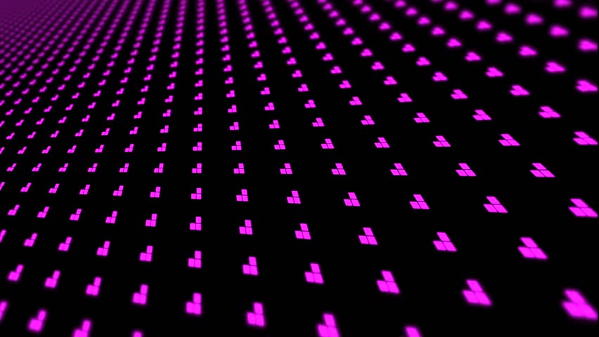 Pink squares Vibrant Led bulb wall display Intertainment animation 3d technology abstract modern background, neon light flashing tunnel blinking flash lights stage backlights copy space empty backdrop
