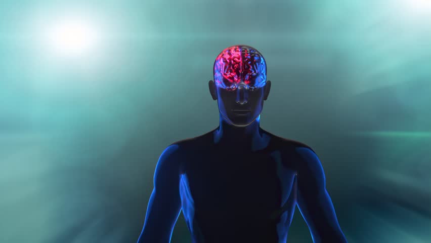 Impulses inside the brain the concept of headache and stroke render 3d 