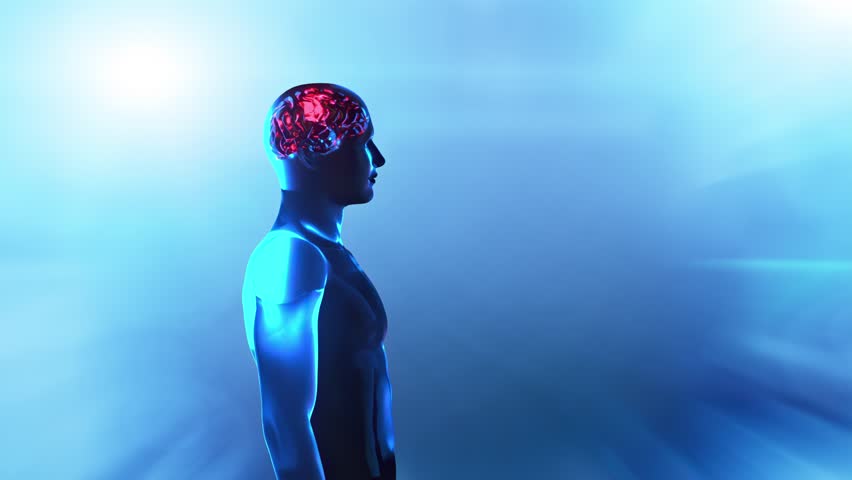 Impulses inside the brain the concept of headache and stroke render 3d 