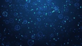 Clocks Technology Tunnel Animation, Background. Classic Clock time. Spiral Clock Zoom Motion. Quartz Countdown Infinite time, deadline, scheduling, time and space, past, present and future. - Powered by Shutterstock - Get 15% off with code: PIKWIZARD15