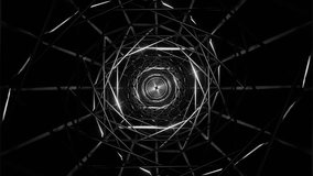Metallic Wireframe Spiral Tunnel 4K 60FPS Seamless Loop. 3D Illustration - Powered by Shutterstock - Get 15% off with code: PIKWIZARD15