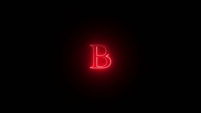 B ,alphabet B,neon line video animation on capital letter B. - Powered by Shutterstock - Get 15% off with code: PIKWIZARD15