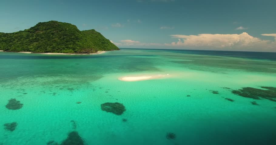 Drone view of Mayotte lagoon - Comoros Islands