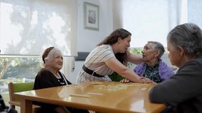 Compassionate nurse embracing senior woman, expressing deep emotional connection and care within nursing home setting, supporting elderly wellbeing through genuine tenderness - Powered by Shutterstock - Get 15% off with code: PIKWIZARD15