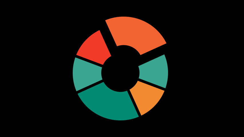 Pie infographic animation symbol sign 
