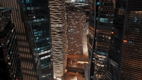 Riyadh Cityscape at Night A Stunning - Aerial View of Saudi Arabias Capital. KAFD - Powered by Shutterstock - Get 15% off with code: PIKWIZARD15