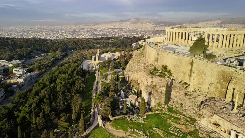 Beautiful sunrise shots. The Acropolis in Athens