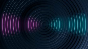 abstract futuristic background animation of dark blue 3d rings wave motion with glowing blue and purple lights, 4k seamless corporate background loop  - Powered by Shutterstock - Get 15% off with code: PIKWIZARD15