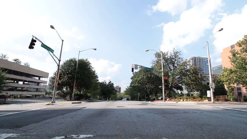【Atlanta USA】Traffic In the city Streetscape