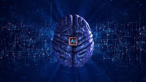 Digital brain circuit and AI, artificial intelligence. 3D Modern futuristic design. Global network connection technology. Hi-tech technology futuristic circuit digital Deep learning machine learning - Powered by Shutterstock - Get 15% off with code: PIKWIZARD15