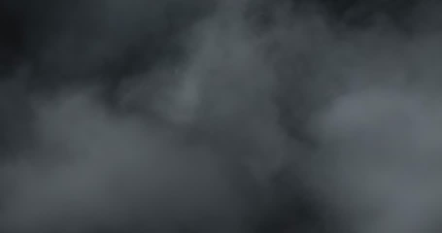 4K VFX Element practical atmospheric smoke. Abstract dense haze mist smoke cloud. Smoke in slow-motion floating through space against black. Mist effect. Fog effect. Haze and vapor action element.