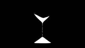 Hourglass animation on black background. Sandglass black and white for composite and presentation. - Powered by Shutterstock - Get 15% off with code: PIKWIZARD15
